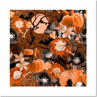 Spooky Halloween Pattern Posters and Art
